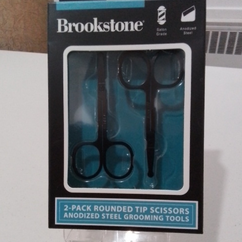 Brookstone Black Anodized Steel Scissors